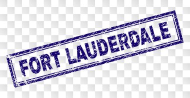 Grunge Fort Lauderdale dikdörtgen damgası