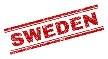 Grunge İsveç damga mühür dokulu