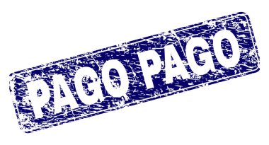 Yuvarlatılmış dikdörtgen damga grunge Pago çerçeveli