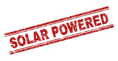 Güneş enerjili damga mühür grunge dokulu