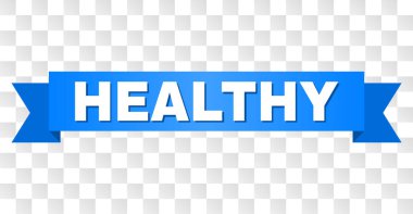 Sağlıklı başlık ile mavi şerit