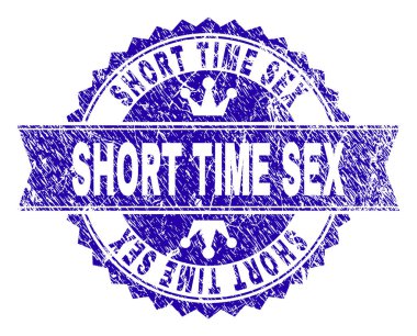 Grunge kısa süre seks damga mühür kurdele ile dokulu