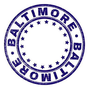 Grunge Baltimore damga mühür yuvarlak dokulu