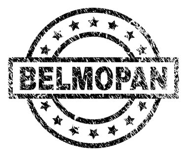 Dokulu Belmopan damga mühür çizik