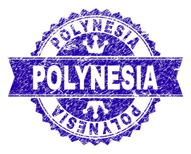 Dokulu Polinezyası damga mühür kurdele ile çizik