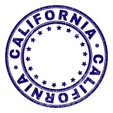 Grunge California damga mühür yuvarlak dokulu