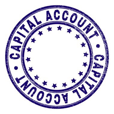 Dokulu sermaye hesabı damga mühür yuvarlak çizik