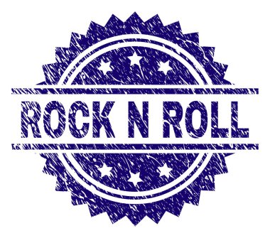 Dokulu Rock N Roll damga mühür çizik