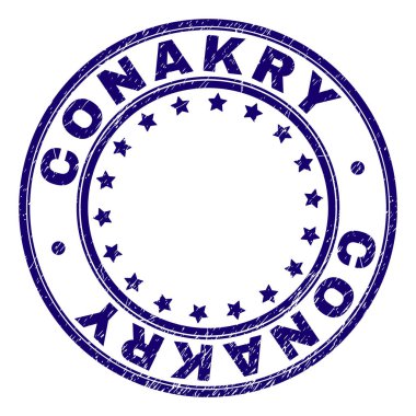 Damga mühür yuvarlak çizik dokulu Conakry