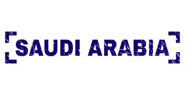 Grunge Suudi Arabistan damga mühür köşeleri içinde dokulu