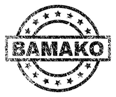 Dokulu Bamako damga mühür çizik