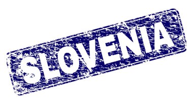 Yuvarlatılmış dikdörtgen damga çizilmiş Slovenya çerçeveli