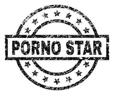 Dokulu Porno yıldız damga mühür çizik