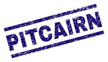 Grunge Pitcairn damga mühür dokulu
