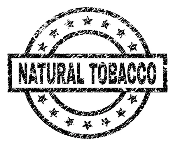 Sceau de timbre de TABAC NATUREL texturé rayé — Image vectorielle