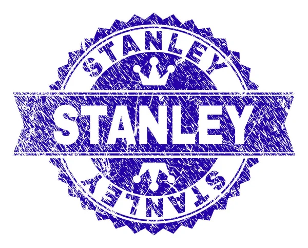 Grunge texturou Stanley destička s mašlí — Stockový vektor