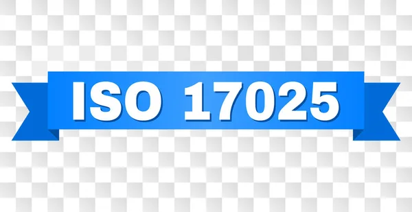 蓝色丝带与 iso 17025 标题 — 图库矢量图片