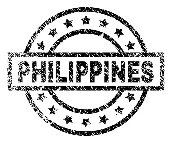 Sello de sello de filipinas con textura grunge — Vector de stock