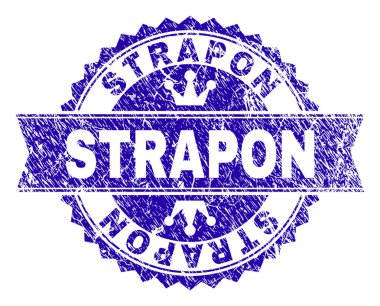 Grunge Strapon damga mühür kurdele ile dokulu