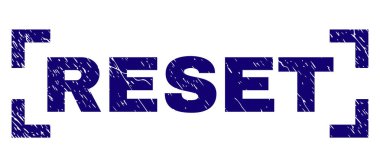 Grunge sıfırlama damga mühür köşeleri içinde dokulu