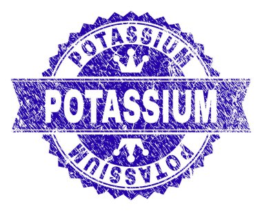 Dokulu potasyum damga mühür kurdele ile çizik