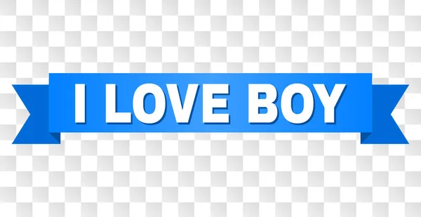 Rayas azules con título I LOVE BOY — Archivo Imágenes Vectoriales