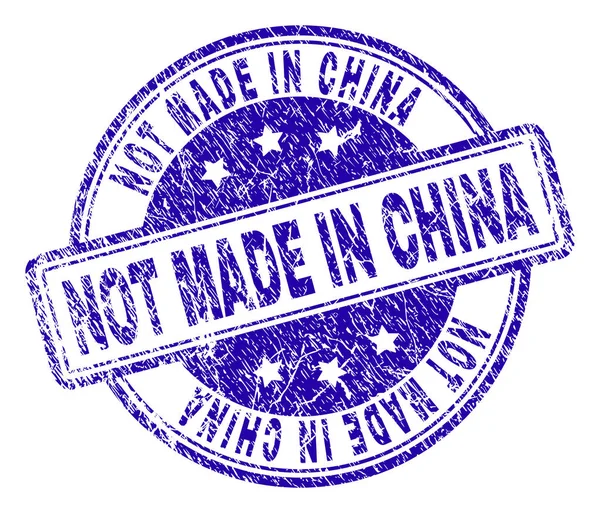 Grunge Texturé NON FABRIQUÉ EN CHINE Timbre joint — Image vectorielle