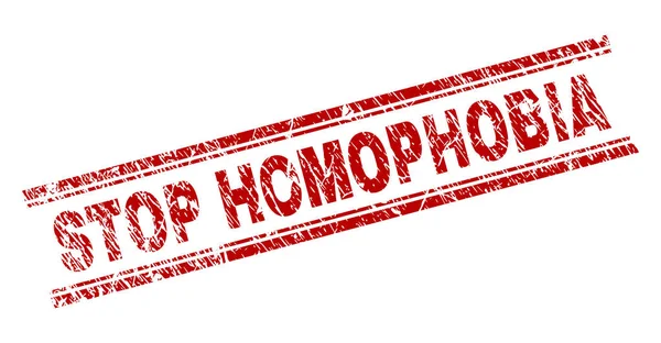 Grunge texturierte Stop Homophobie Stempel Siegel — Stockvektor