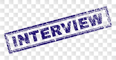 Grunge röportaj dikdörtgen damgası