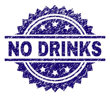 Grunge yok içecekler damga mühür dokulu