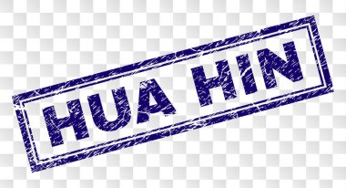 Grunge Hua Hin dikdörtgen damgası