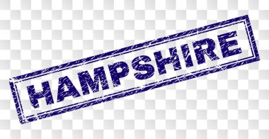 Grunge Hampshire dikdörtgen damgası
