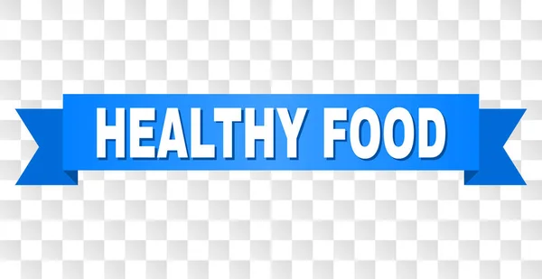 Μπλε ταινία με τίτλο υγιεινά τρόφιμα — Διανυσματικό Αρχείο