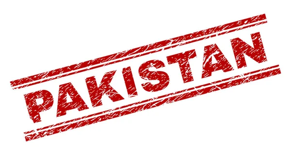 划伤的纹理巴基斯坦邮票印章 — 图库矢量图片
