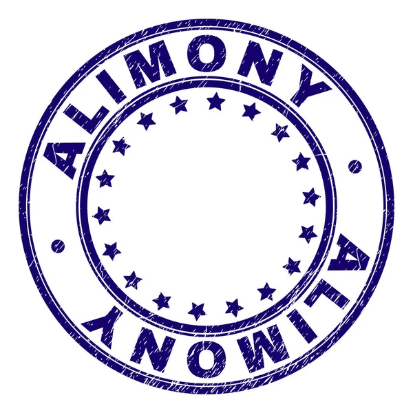 Sello de sello redondo con textura rallada de ALIMONIA — Vector de stock