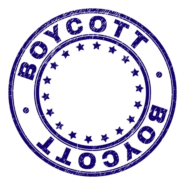 Круглая печать BOYCOTT — стоковый вектор