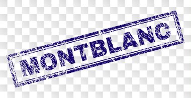Grunge Montblanc dikdörtgen damgası