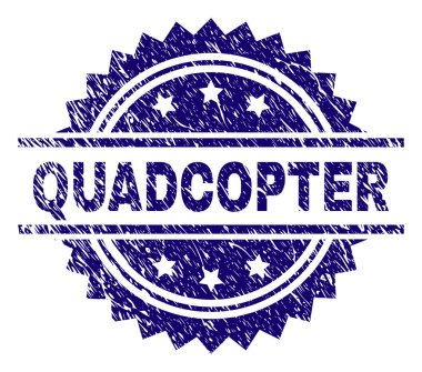 Grunge Quadcopter damga mühür dokulu