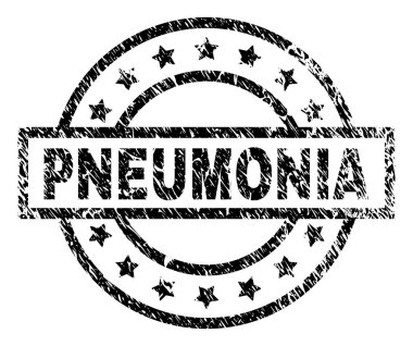 Grunge pnömoni damga mühür dokulu