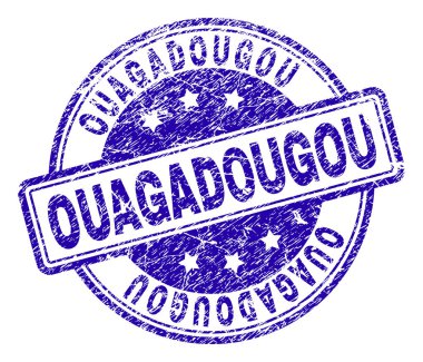 Grunge Ouagadougou damga mühür dokulu
