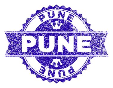 Grunge Pune damga mühür kurdele ile dokulu