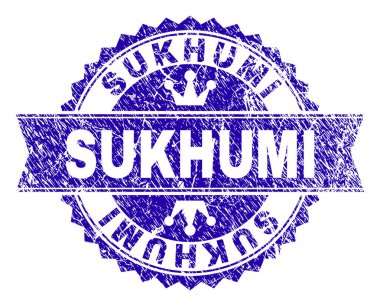 Grunge Sukhumi damga mühür kurdele ile dokulu