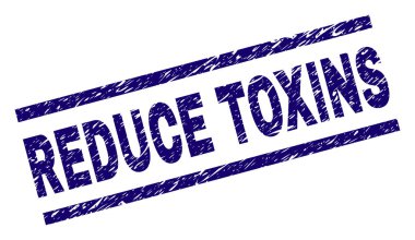 Dokulu grunge azaltın toksinler damga mühür
