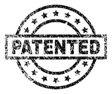 Grunge patentli damga mühür dokulu