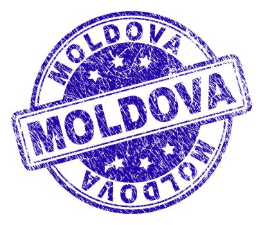 Dokulu Moldova damga mühür çizik