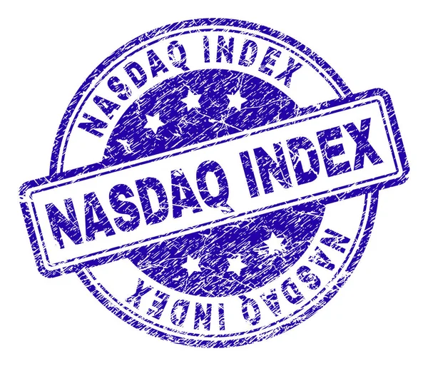 Sello de sello NASDAQ INDEX con textura grunge — Vector de stock