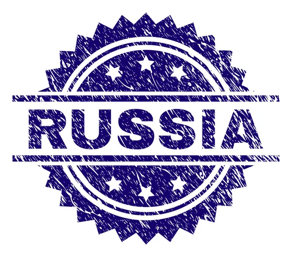 Sello de sello de RUSIA con textura grunge — Vector de stock