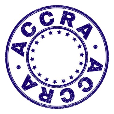 Damga mühür yuvarlak çizik dokulu Accra