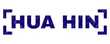 Grunge Hua Hin damga mühür köşeler arasında dokulu