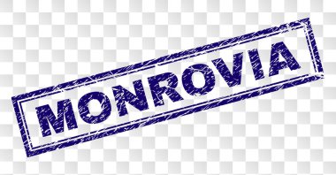 Grunge Monrovia dikdörtgen damgası